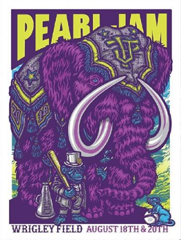 Pearl Jam - 2018 Ames Design Poster Chicago, IL Wrigley Field