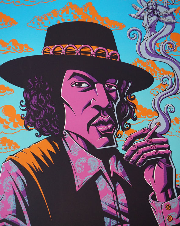 Dragonfly Jimi Hendrix - 2009 Justin Hampton poster print