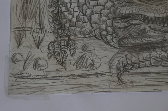 The Enormous Crocodile - 2015 Zeb Love Original sketch drawing