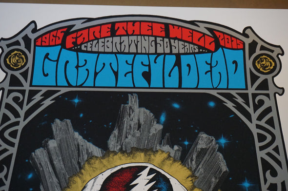 Grateful Dead - 2015 Alan Forbes Poster Chicago, IL Steal Your Face