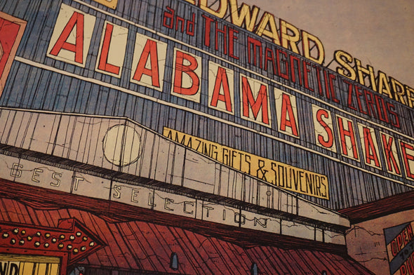 Edward Sharpe & the Magnetic Zeros - 2013 Dan Black Poster Alabama Shakes