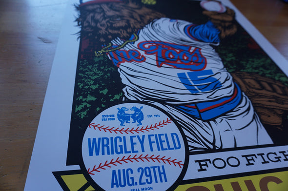 Foo Fighters - 2015 Ames Brothers Bros. poster print Wrigley Field Chicago