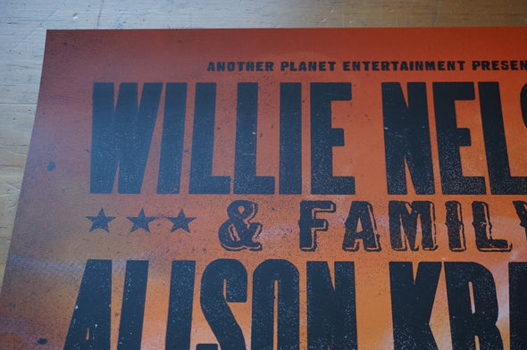 Willie Nelson - 2015 Zeb Love poster print Allison Krauss Berkeley GA