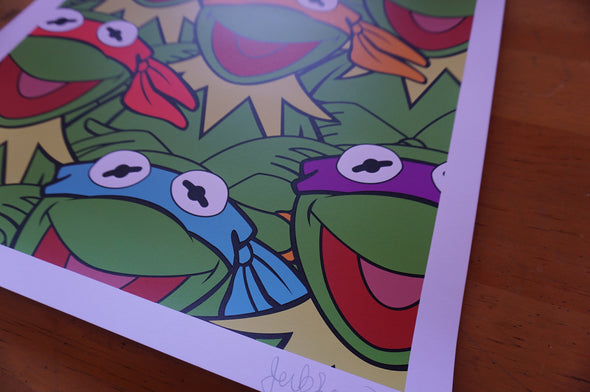 TMNK - 2015 Jerkface poster print Kermit 1st edition signed