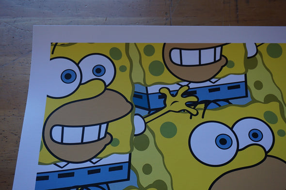 Homerbob - 2015 Jerkface poster print Homer Simpson 1st edition signed