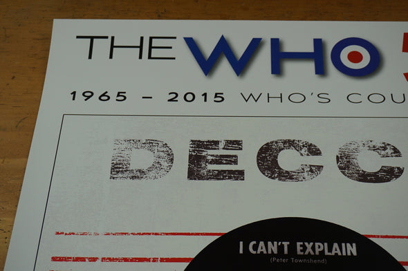 The Who - 2015 Richard Evans poster Who's Counting 50th Anniversary Tour