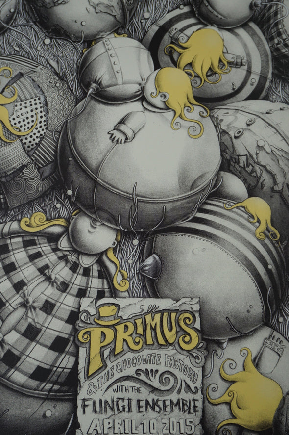 Primus - 2015 PEZ Chicago Theatre screen printed poster MONO VARIANT