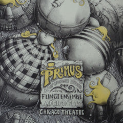 Primus - 2015 PEZ Chicago Theatre screen printed poster MONO VARIANT