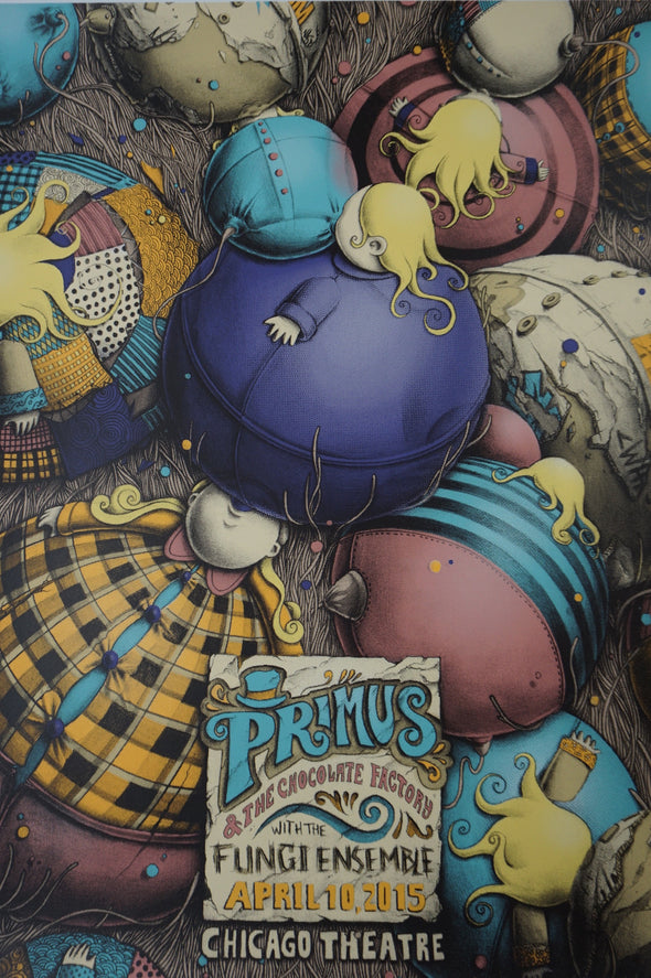 Primus - 2015 PEZ Chicago Theatre screen printed poster 1st edition