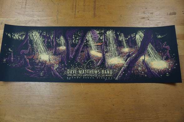 Dave Matthews Band - 2015 James Eads DMB Screen printed poster Alabama