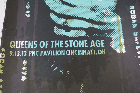 Queens of the Stone Age - 2013 Print Mafia poster Cincinnati Ohio PNC