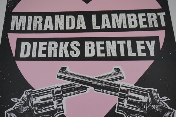 Miranda Lambert/Dierks Bentley - 2013 Print Mafia poster Southaven, MS