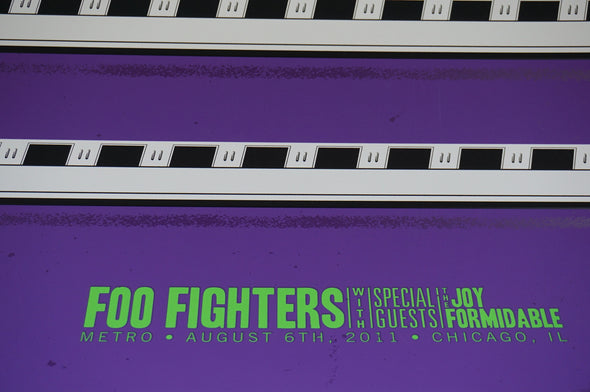Foo Fighters - 2011 NIXON screen printed poster Metro Chicago, IL