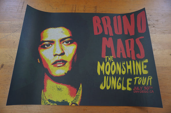 Bruno Mars - 2013 Moonshine Jungle Tour poster print San Deigo CA