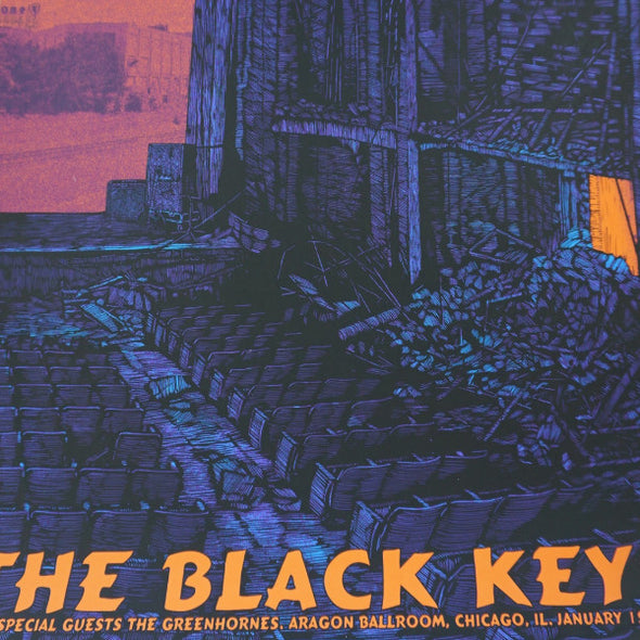 The Black Keys - 2011 Daniel Danger poster Aragon Ballroom Chicago