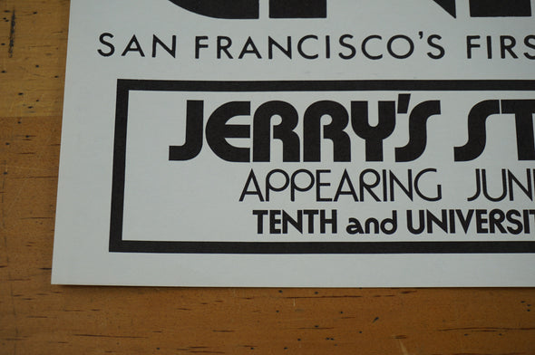Crime - 1977 James Stark vintage poster, Jerry's Stop Sign, Berkeley