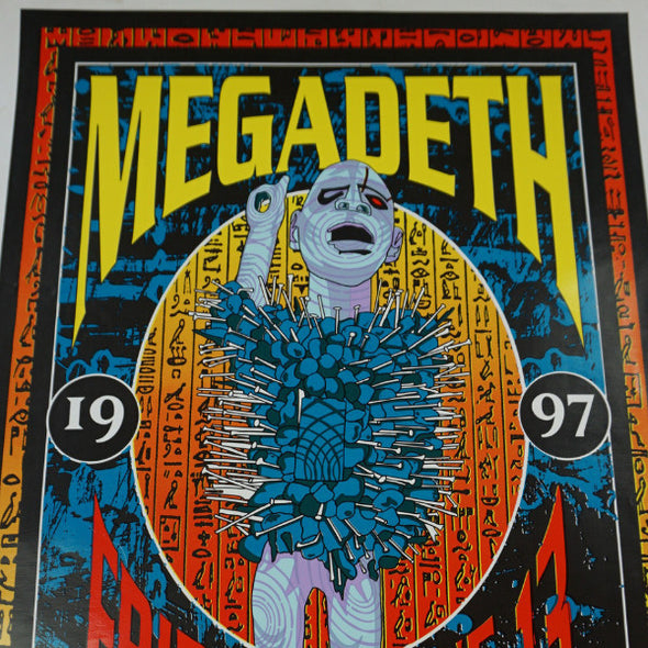 Megadeth - 1997 Gregg Gordon poster Mesa Amphitheater