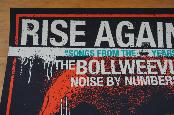 Rise Against - 2009 poster Chicago Metro Bollweevils