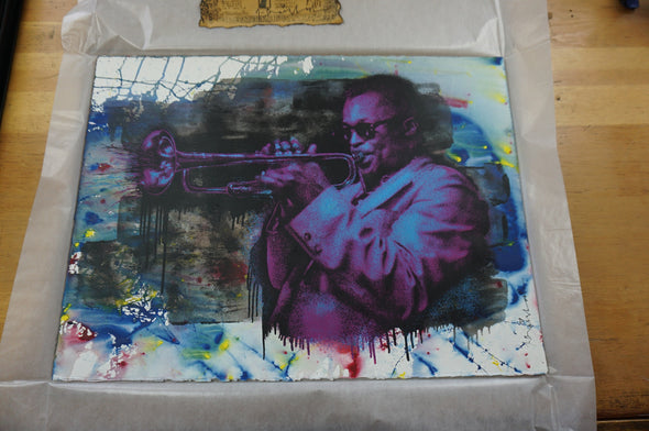 Miles Davis - Mr Brainwash poster MBW VARIANT #2 Banksy