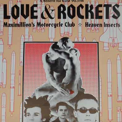Love and Rockets - 1989 limited poster maximillion's motorcycle club Fillmore