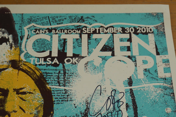 Citizen Cope - 2010 poster Tulsa, OK SIGNED Cain's Ballroom
