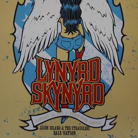 Lynyrd Skynyrd - 2016 Billy Perkins poster Austin, TX Cedar Park Center
