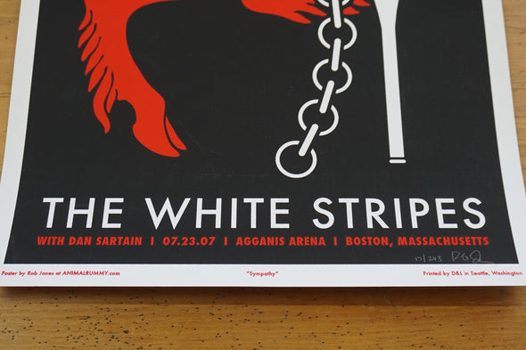 The White Stripes - 2007 Rob Jones poster Boston Mass Agganis