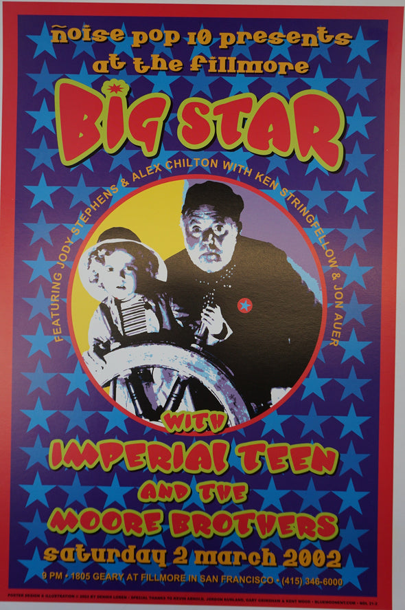 Big Star - 2002 Dennis Loren poster Fillmore Auditorium