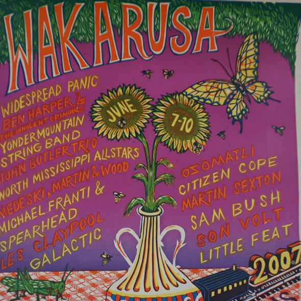 Wakarusa Festival - 2007 Jim Pollock poster Lawrence, KS