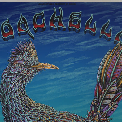 Coachella - 2015 EMEK poster AP edition of 100 HAND signed PEARL PAPER