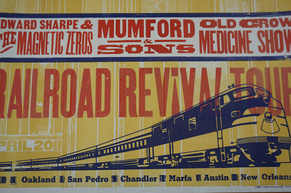 Railroad Revival Tour - 2011 Hatch Show Print Company poster