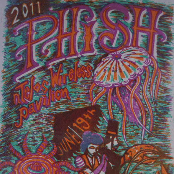 Phish - 2011 Jim Pollock poster Portsmouth, VA Ntelos Pavilion Harbor