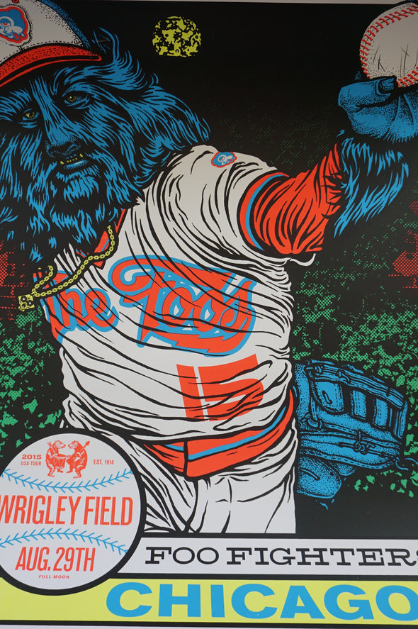 Foo Fighters - 2015 Ames Brothers Bros. VARIANT poster Wrigley Chicago
