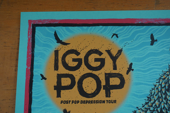 Iggy Pop - 2016 Zeb Love poster Los Angeles, CA Greek VARIANT