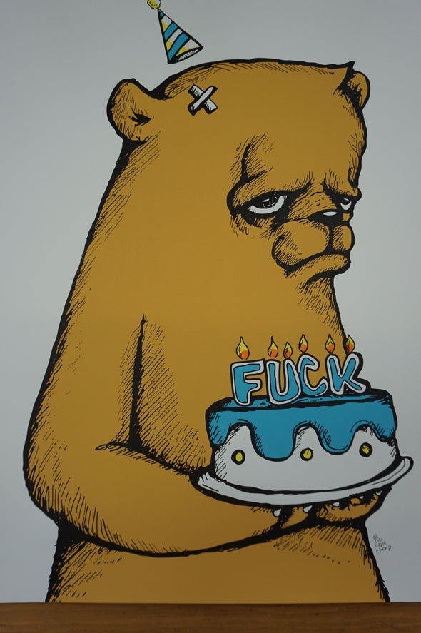 F*ck Cake - 2016 JC Rivera poster Galerie F Chicago