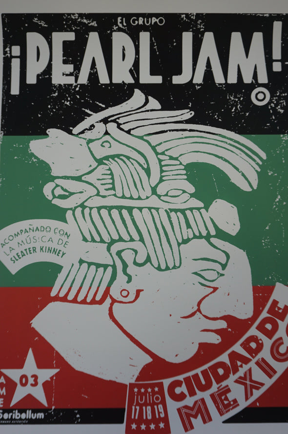 Pearl Jam - 2003 Ames Brothers poster Mexico City, Placio de los Deportes