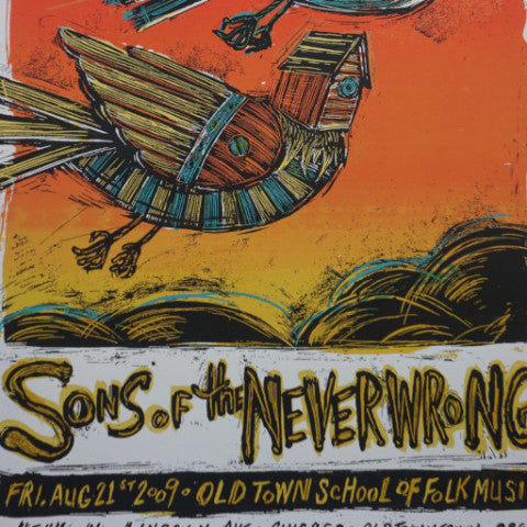 Sons of the Never Wrong - 2009 Dan Grzeca poster Old Town School