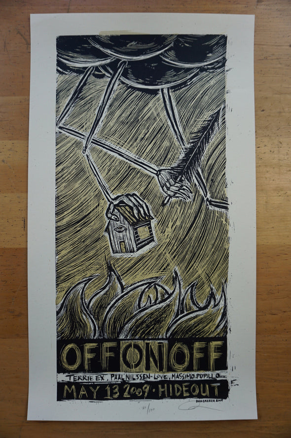 Off on Off - 2009 Dan Grzeca poster Chicago, IL Hideout