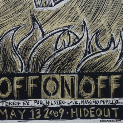 Off on Off - 2009 Dan Grzeca poster Chicago, IL Hideout
