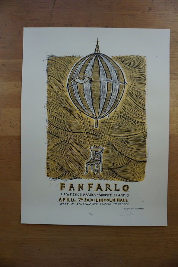 Fanfarlo - 2010 Dan Grzeca poster Chicago, IL Lincoln Hall