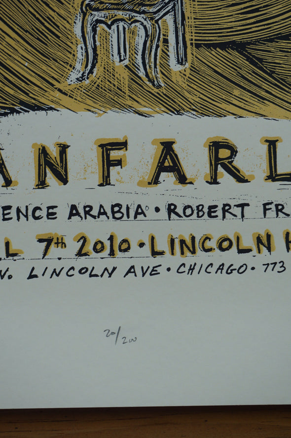 Fanfarlo - 2010 Dan Grzeca poster Chicago, IL Lincoln Hall