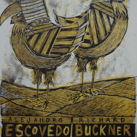 Escovedo Buckner - 2009 Dan Grzeca poster Chicago, IL Schubas