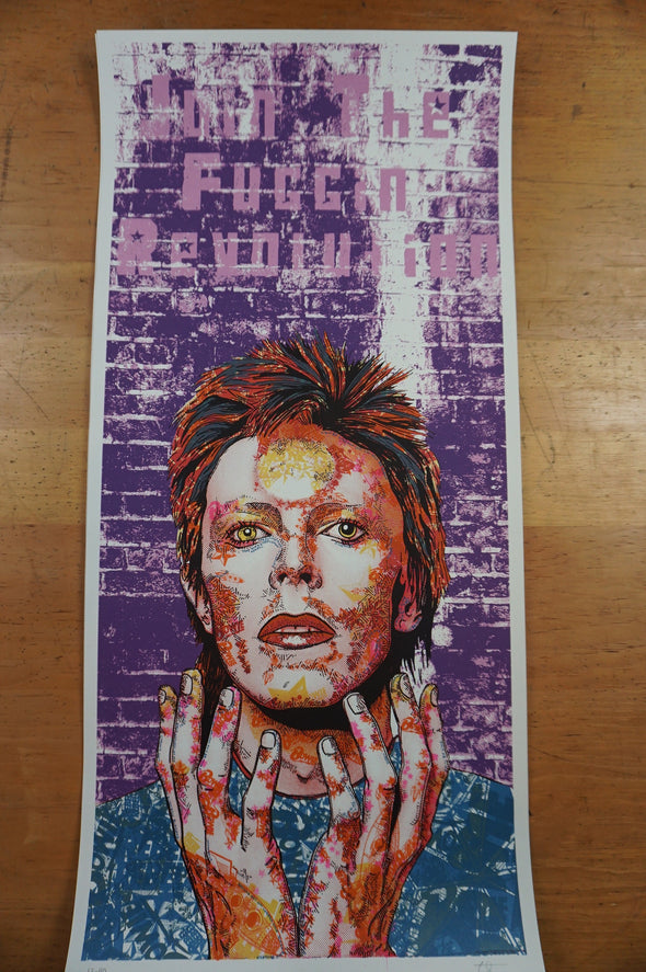 David Bowie - 2016 Fugscreen Studios poster glam rock