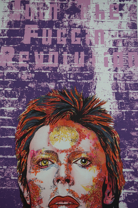 David Bowie - 2016 Fugscreen Studios poster glam rock