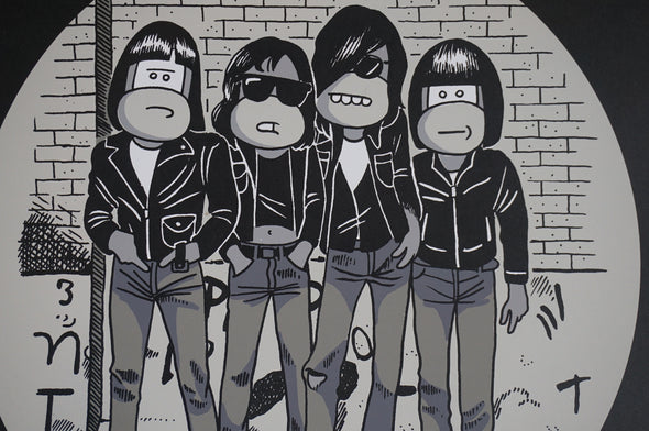 Ramonkeys - 2016 Mosher The Ramones poster Chicago street artist