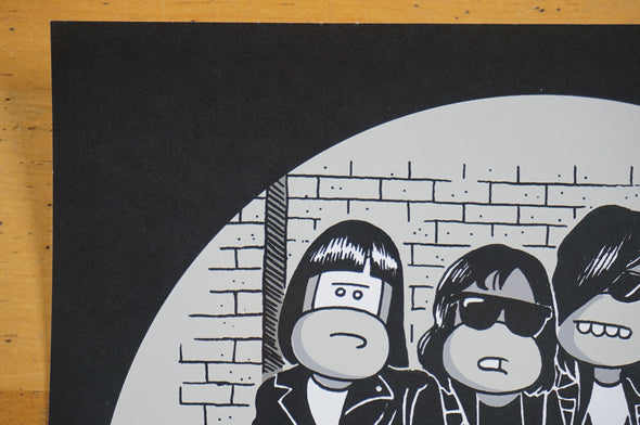 Ramonkeys - 2016 Mosher The Ramones poster Chicago street artist