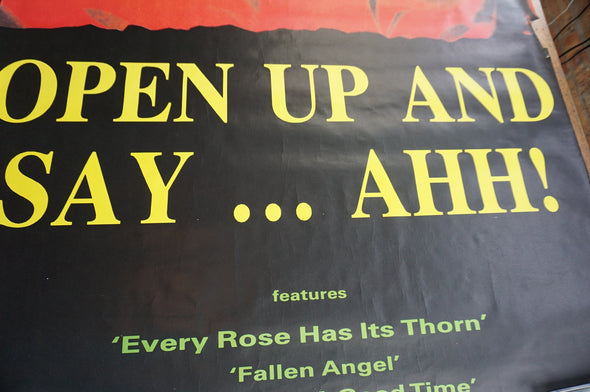 Poison - 1988 Open Up and Say Ahh! poster HUGE XL Large Vintage