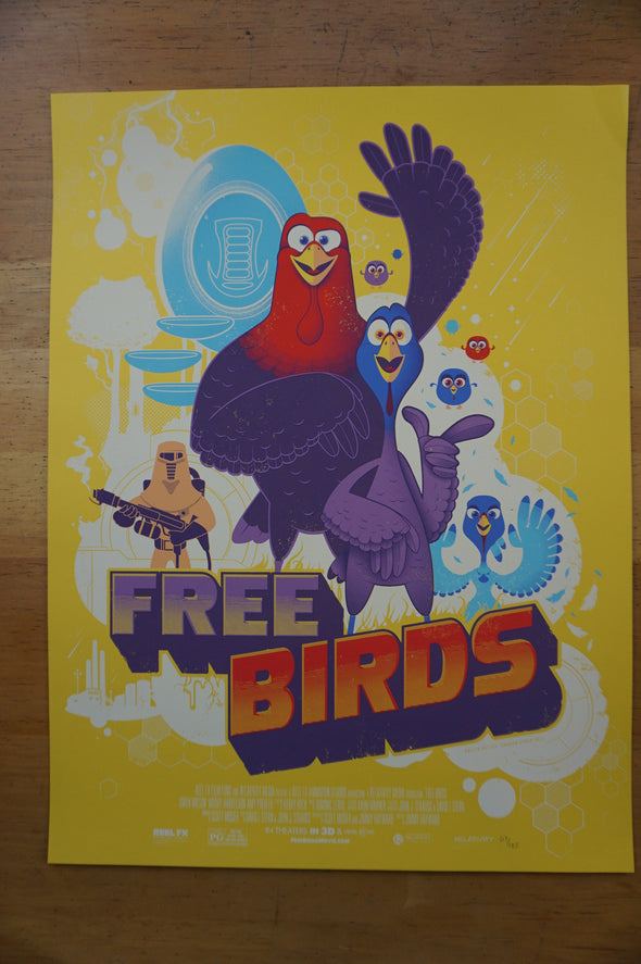 Free Birds - 2013 Graham Erwin poster Odd City Movie Cinema