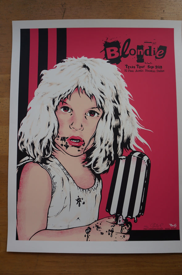 Blondie - 2013 Billy Perkins poster El Paso, Austin, Houston, Dallas