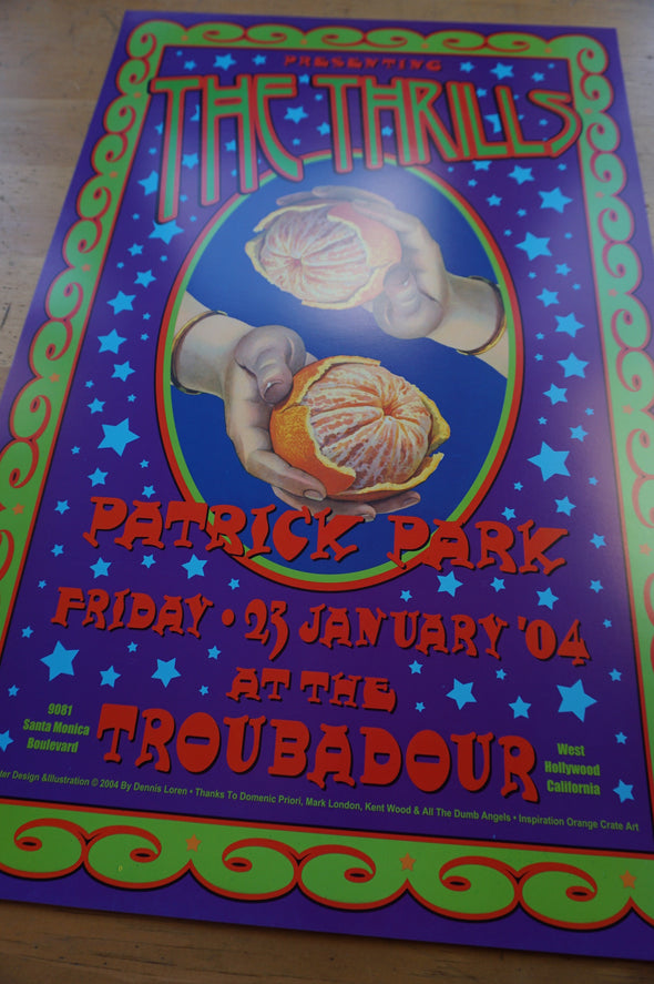 The Thrills - 2004 Dennis Loren poster Patrick Park Troubadour